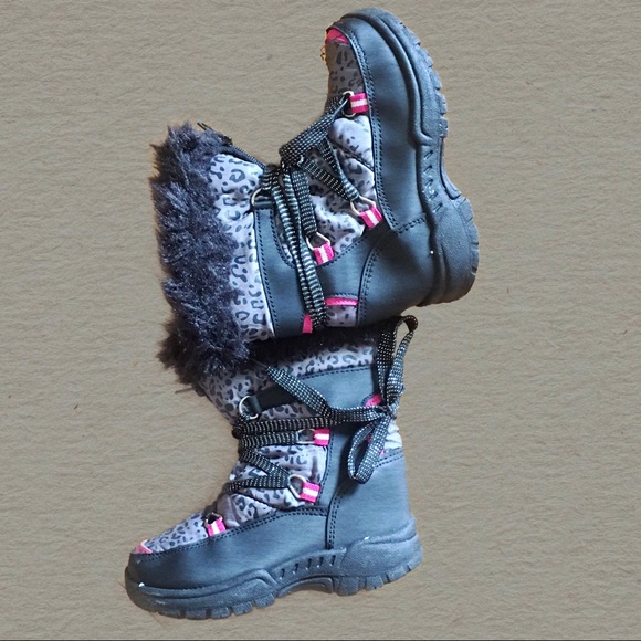 RuggedBear Little Girls Snow Boot Black Size 9 - Picture 2 of 7
